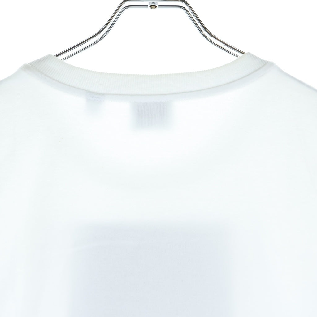 BURBERRY(バーバリー) ラベルアップリケ ロゴ 半袖カットソー Tシャツ ホワイト