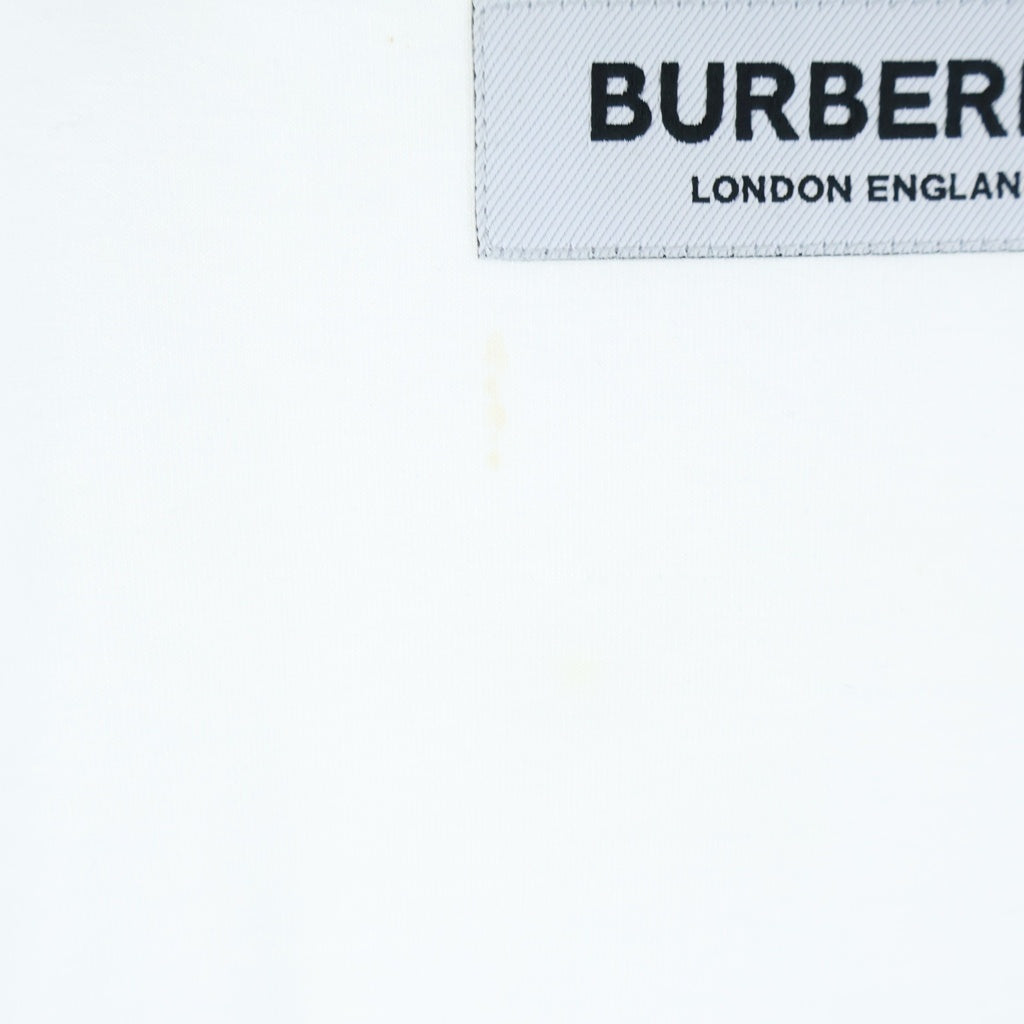 BURBERRY(バーバリー) ラベルアップリケ ロゴ 半袖カットソー Tシャツ ホワイト