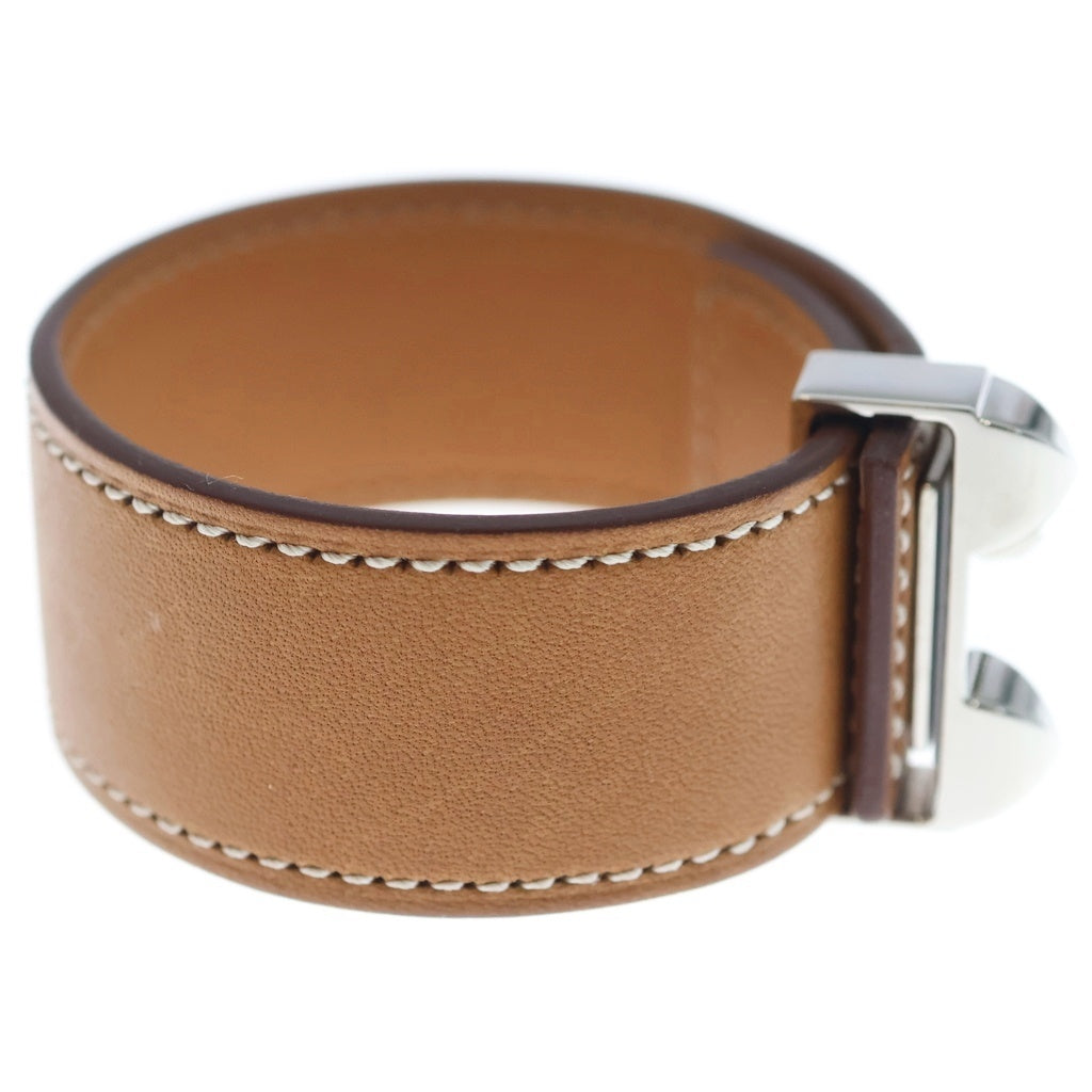 HERMES(エルメス) コリエドシアン ゴールド レザー シルバー金具 W刻印 レディース