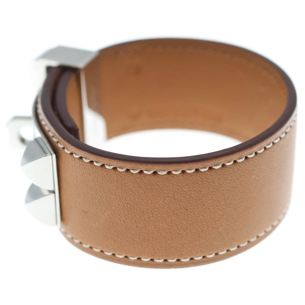HERMES(エルメス) コリエドシアン ゴールド レザー シルバー金具 W刻印 レディース