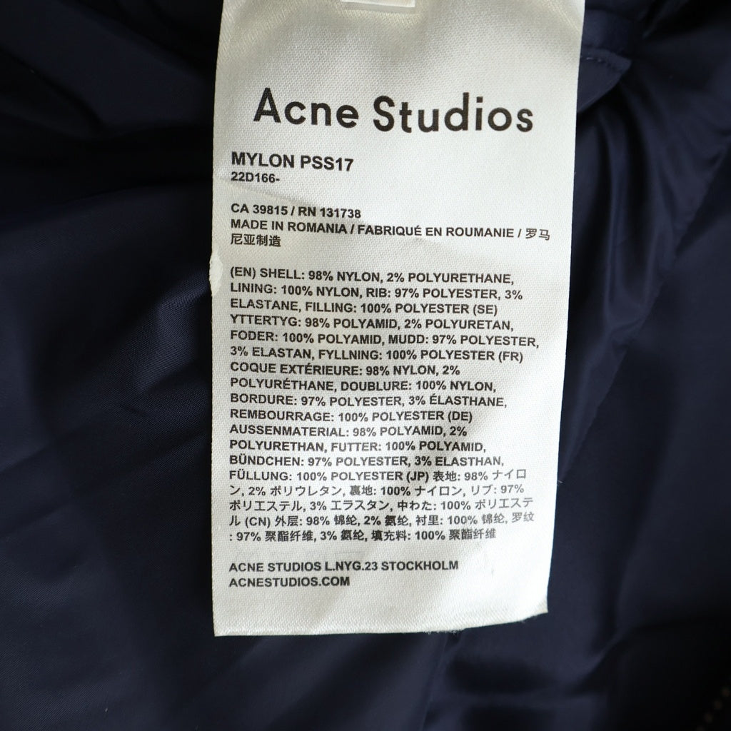 Acne Studios(アクネ ストゥディオズ) MA-1 ジャケット アウター ナイロン ネイビー