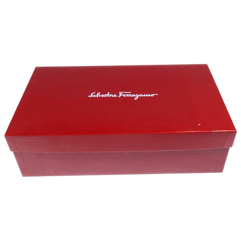 Salvatore Ferragamo(サルヴァトーレ フェラガモ) スクエアトゥ ストーン ブロックヒール パンプス シューズ ピンク レディース
