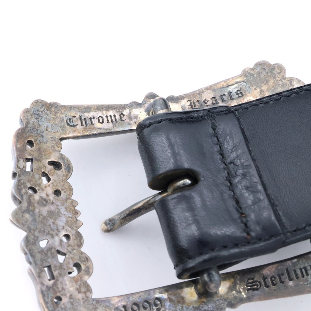 CHROME HEARTS(クロムハーツ) BLT FILIGREE OTJ フィリグリーOTJバックル レザーベルト シルバー BCA355