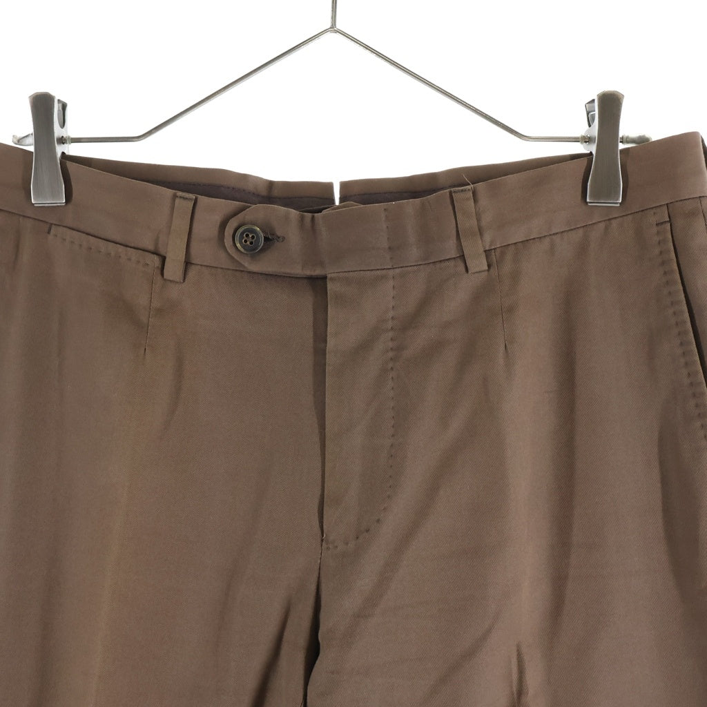 Ermenegildo Zegna(エルメネジルドゼニア) シングルセットアップ ジャケット×パンツ ブラウン コットン 0SU721 252525