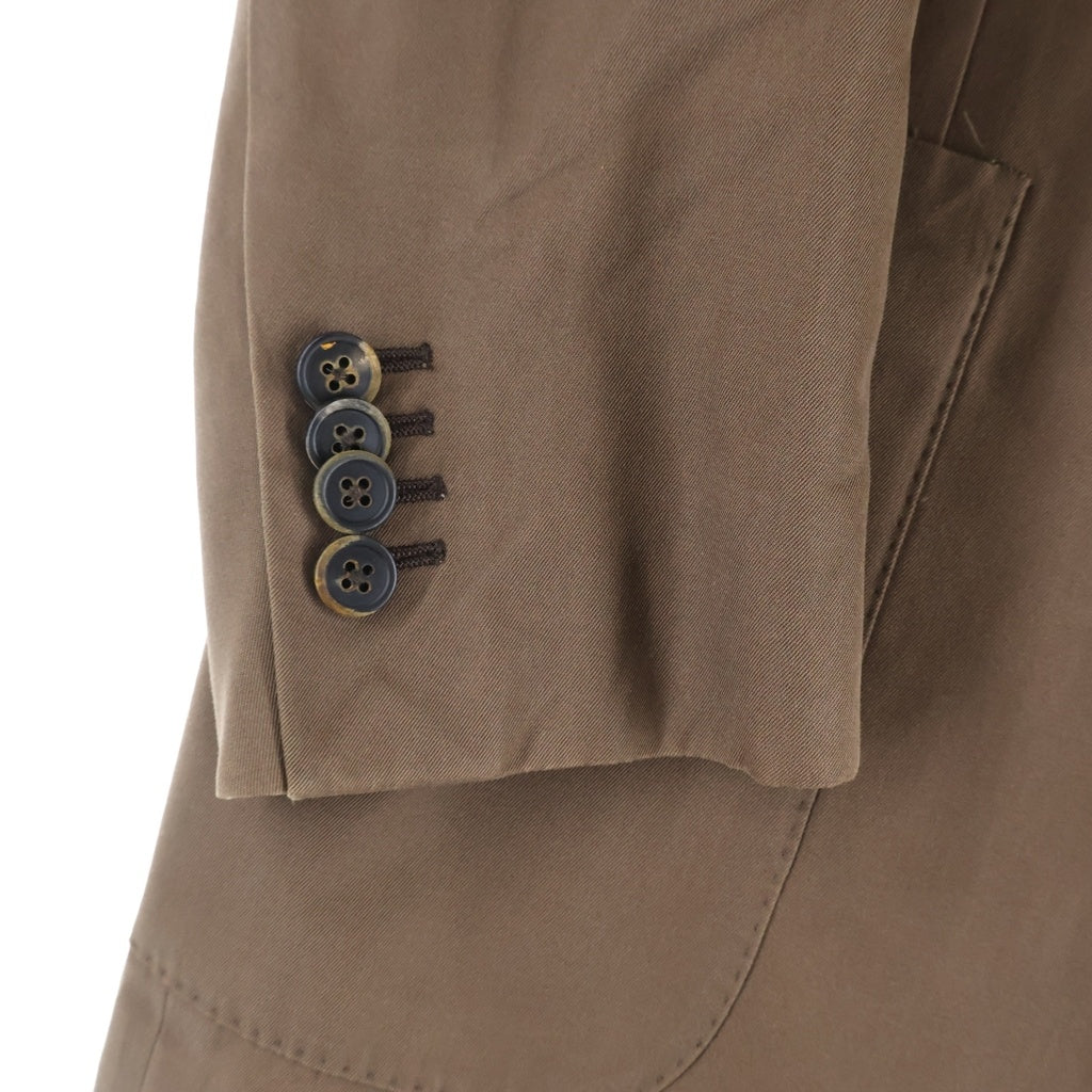 Ermenegildo Zegna(エルメネジルドゼニア) シングルセットアップ ジャケット×パンツ ブラウン コットン 0SU721 252525