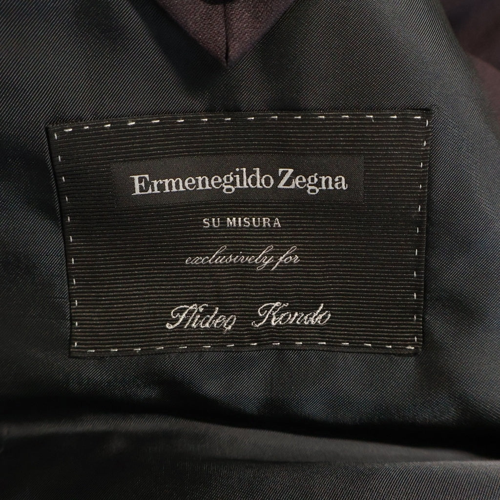 Ermenegildo Zegna(エルメネジルドゼニア) ダブルセットアップ ジャケット×パンツ パープル ウール 226625
