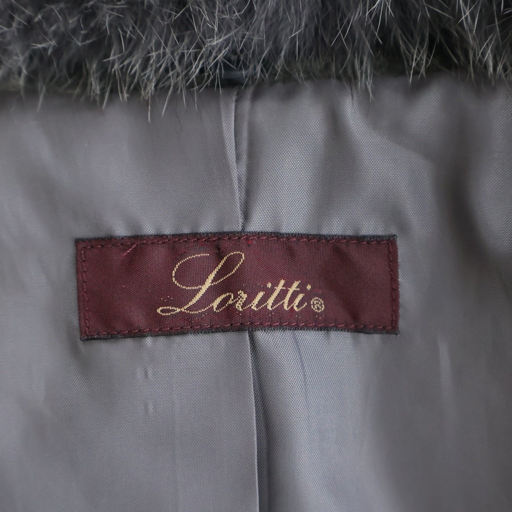NO BRAND(ノーブランド) LORITTI(ロリッティ) 襟ファー カシミヤコート グレー CC43604 レディース