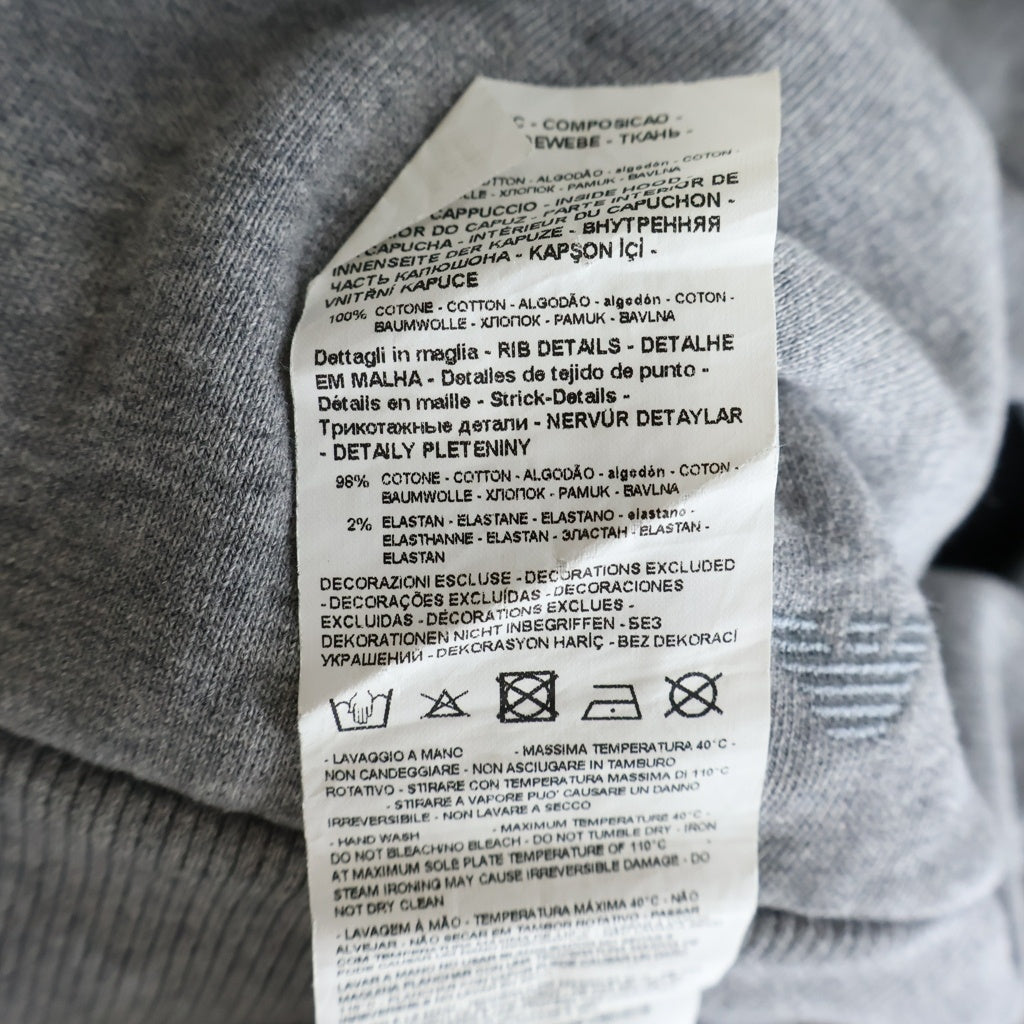 EMPORIO ARMANI(エンポリオアルマーニ) Flower Embroidery Hoodie 花柄刺繍 プルオーバーフーディー パーカー コットン 裏起毛 グレー 6H1M6Q 1JH6Z