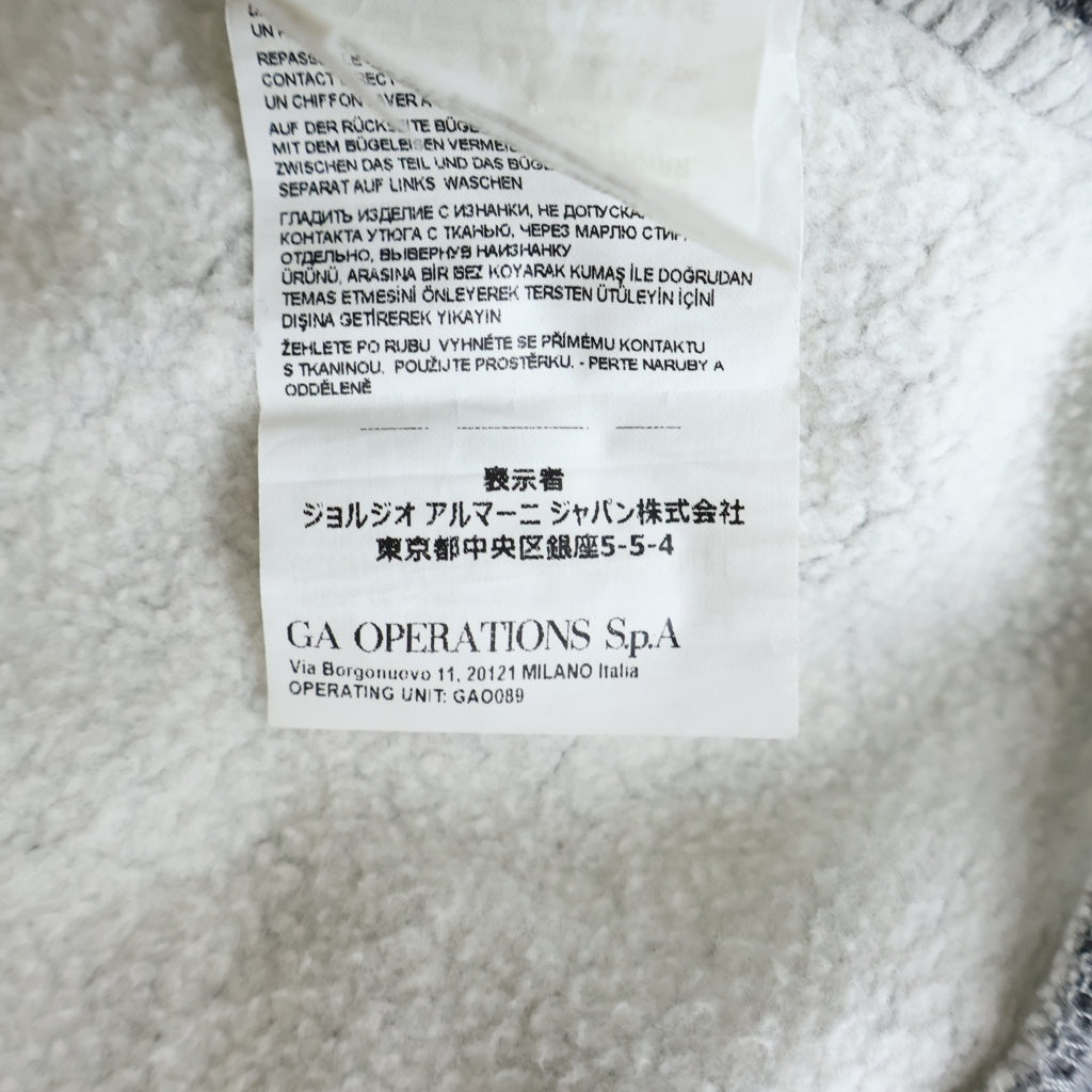 EMPORIO ARMANI(エンポリオアルマーニ) Flower Embroidery Hoodie 花柄刺繍 プルオーバーフーディー パーカー コットン 裏起毛 グレー 6H1M6Q 1JH6Z