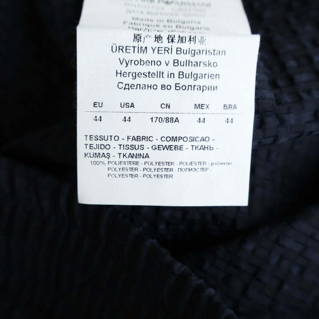 EMPORIO ARMANI(エンポリオアルマーニ) シアサッカー ジップアップジャケット ブルゾン ポリエステル ブラック H31R29 C1036