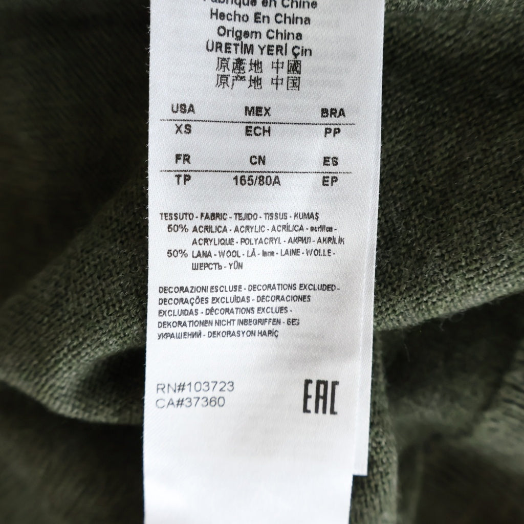 Armani Exchange(アルマーニ エクスチェンジ) ラグランスリーブ クルーネックニット 長袖セーター アクリル ウール グリーン 6XZM2D ZMB4Z