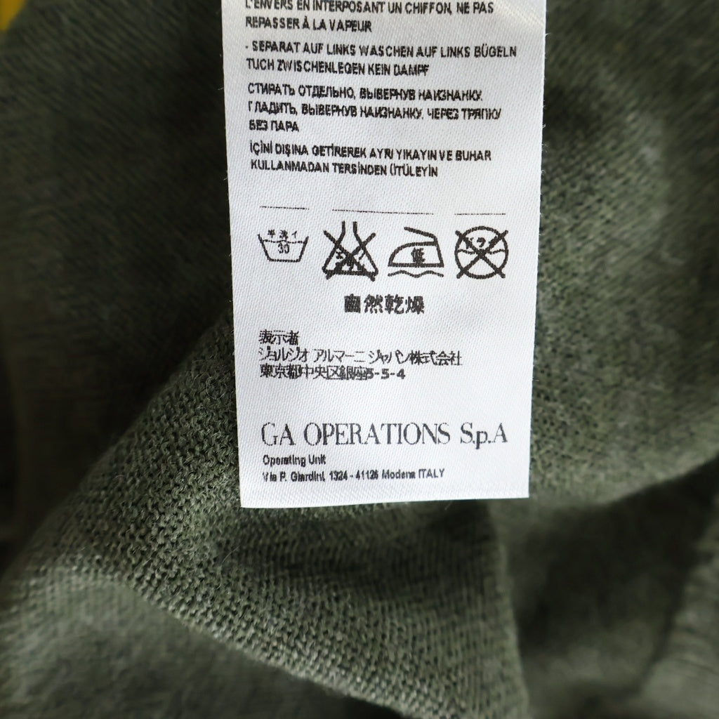 Armani Exchange(アルマーニ エクスチェンジ) ラグランスリーブ クルーネックニット 長袖セーター アクリル ウール グリーン 6XZM2D ZMB4Z