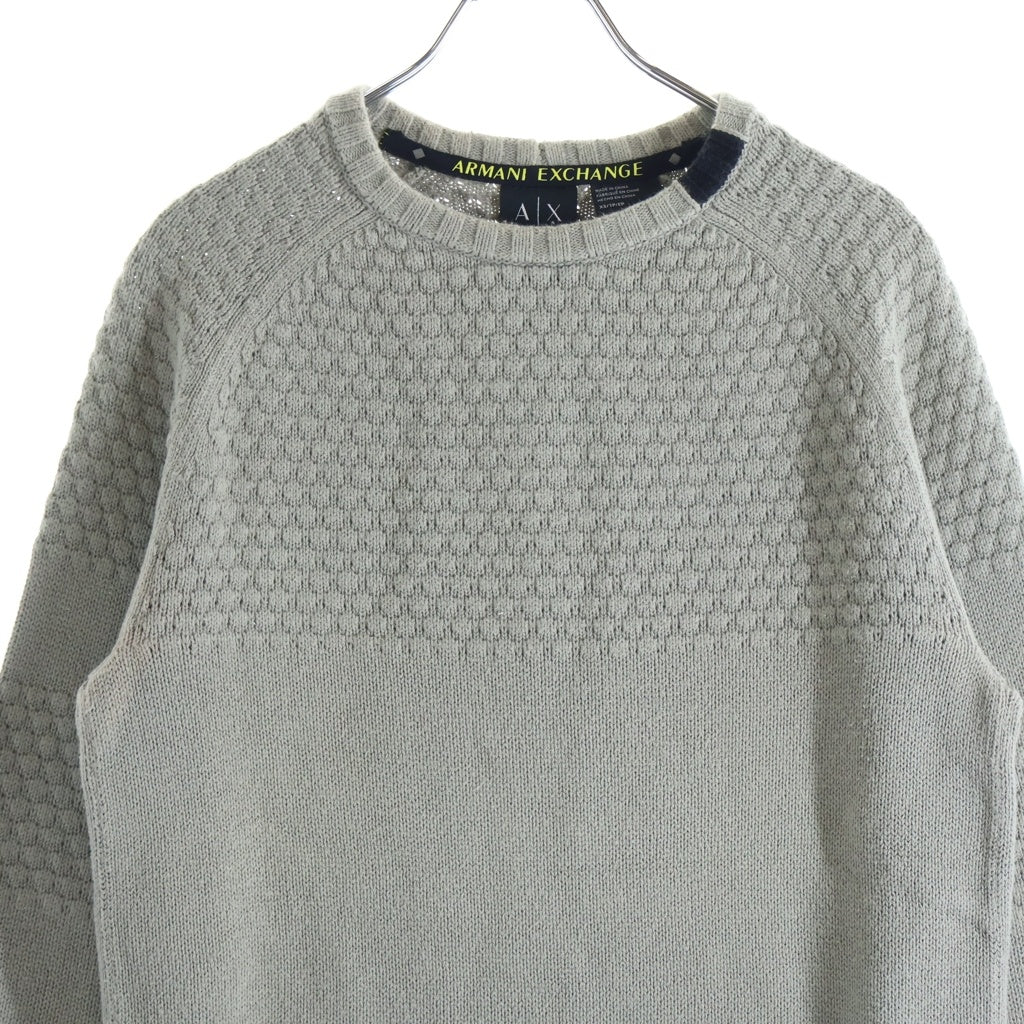 Armani Exchange(アルマーニ エクスチェンジ) クルーネック ラグランニットセーター グレー 6YZM1X ZML9Z
