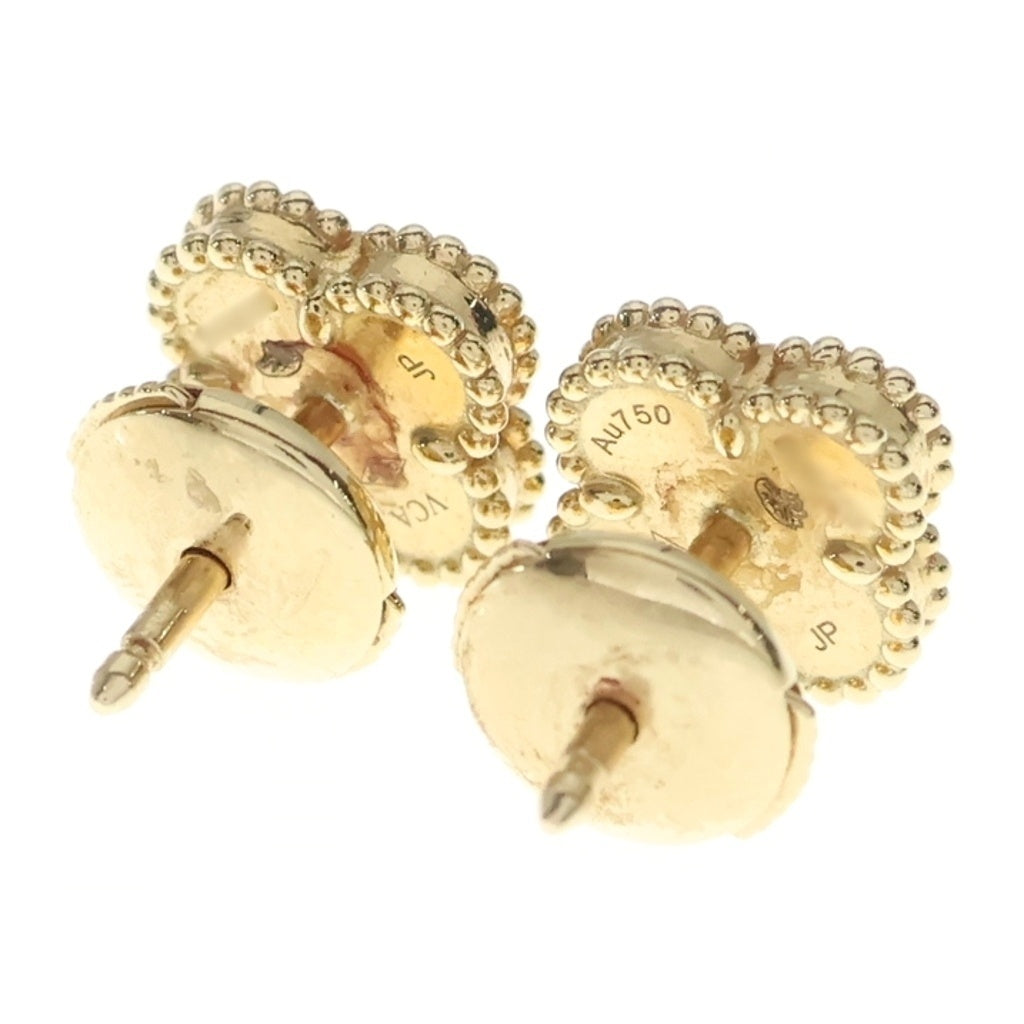 Van Cleef & Arpels(ヴァンクリーフアンドアーペル) スウィートアルハンブラ マザーオブパール ピアス イエローゴールド Au750 YG VCARA44800