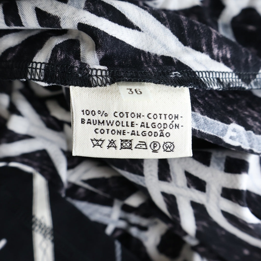 HERMES(エルメス) 21SS PARCOURS SANS FAUTE 半袖Tシャツ クルーネックカットソー ブラック レディース