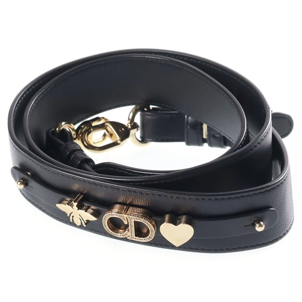 Christian Dior(クリスチャンディオール) マイレディディオール スモール 2WAYハンドバッグ ショルダーバッグ ブラック レザー ゴールド金具 レディース
