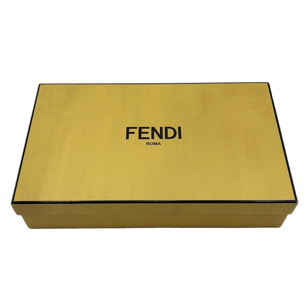 FENDI(フェンディ) ベア型バッグチャーム 小物入れ ブラック レザー シルバー金具