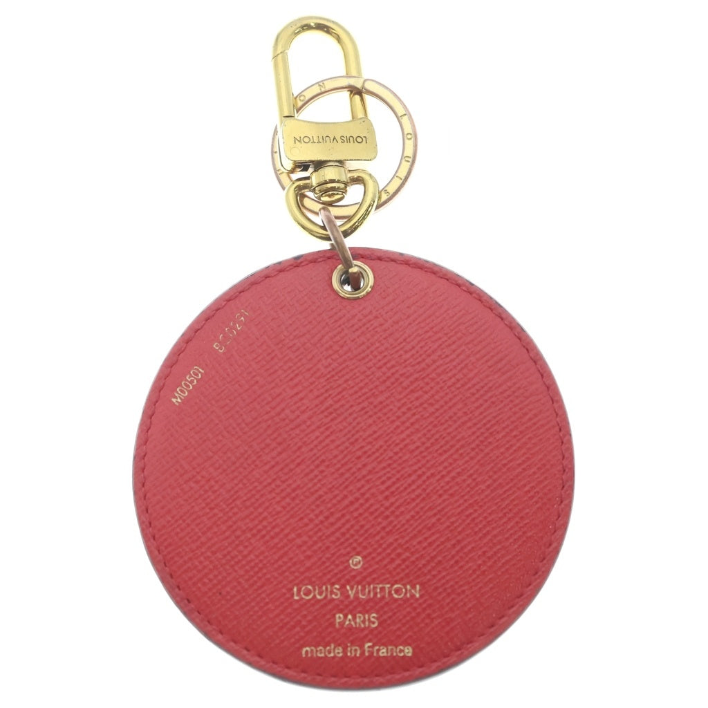 LOUIS VUITTON(ルイヴィトン) ポルト クレ イリュストレ クリスマス キーリング バッグチャーム レッド×ブラウン PVC M00501 ゴールド金具 レディース