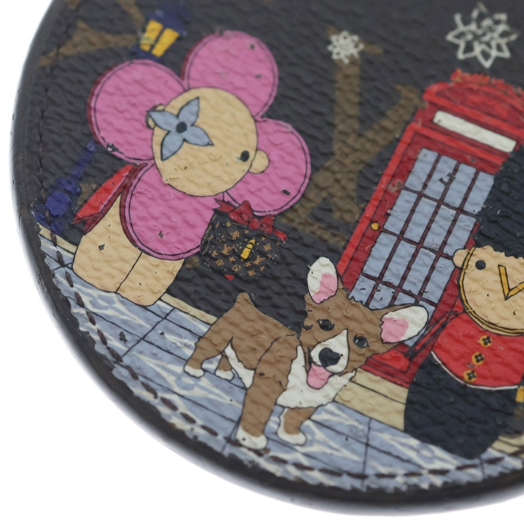 LOUIS VUITTON(ルイヴィトン) ポルト クレ イリュストレ クリスマス キーリング バッグチャーム レッド×ブラウン PVC M00501 ゴールド金具 レディース