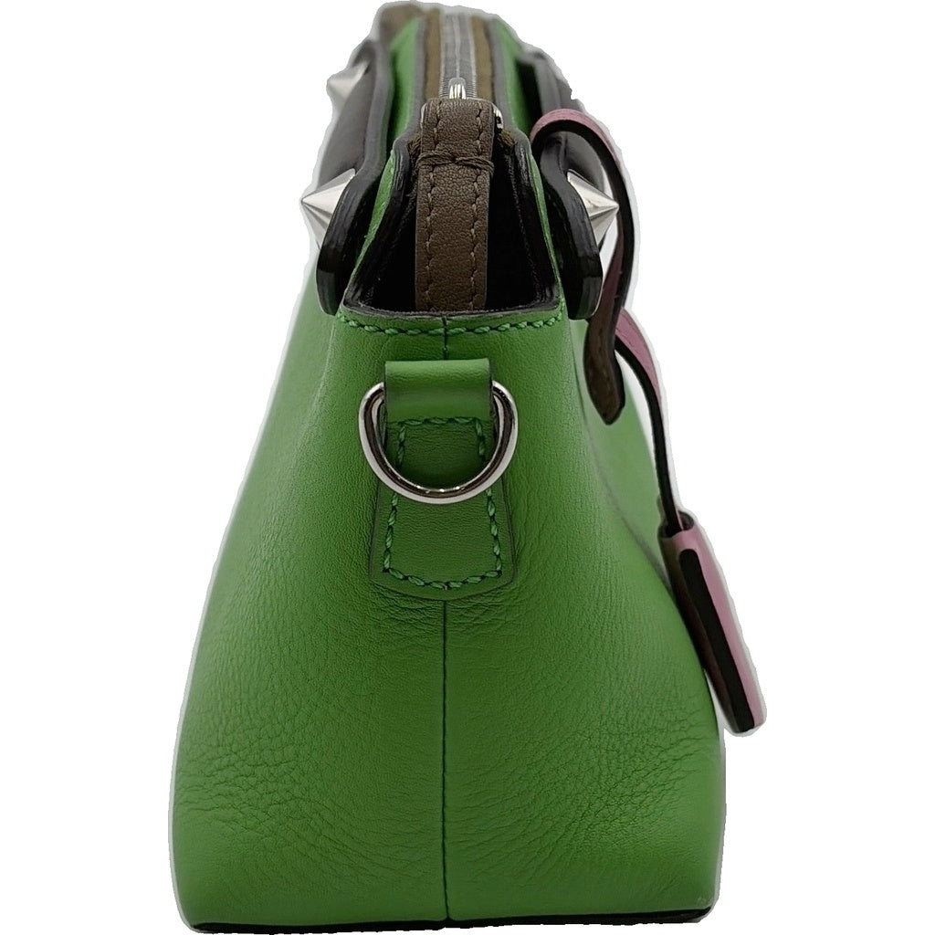 FENDI(フェンディ) バイザウェイ ミニ 2wayショルダーバッグ ライトグリーン バイカラー レザー 8BL145