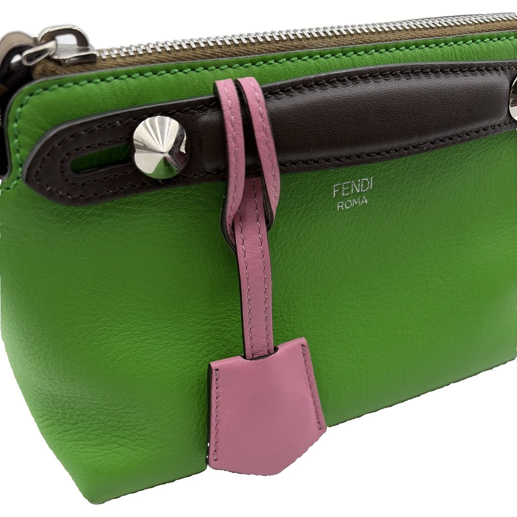 FENDI(フェンディ) バイザウェイ ミニ 2wayショルダーバッグ ライトグリーン バイカラー レザー 8BL145