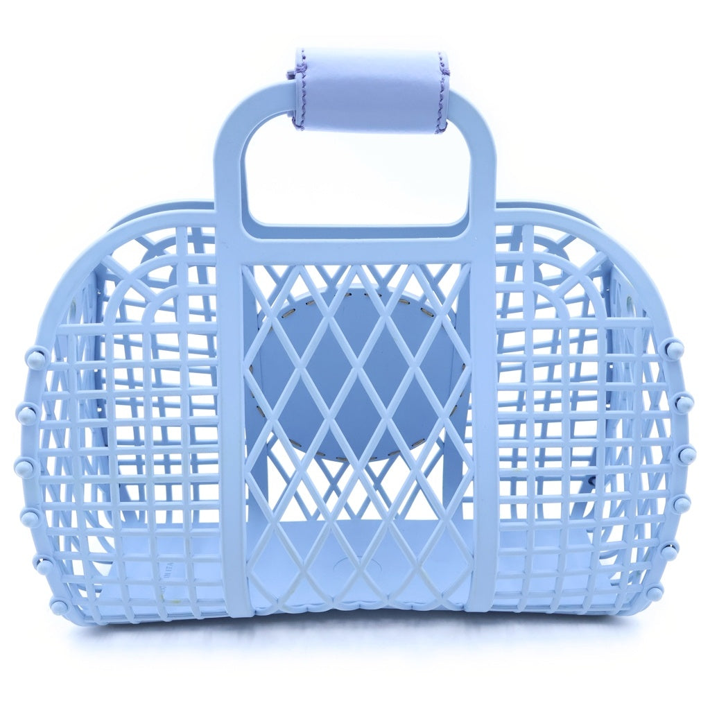 FENDI(フェンディ) バスケット スモール FFロゴ ハンドバッグ ブルー プラスチック 6BH388 レディース