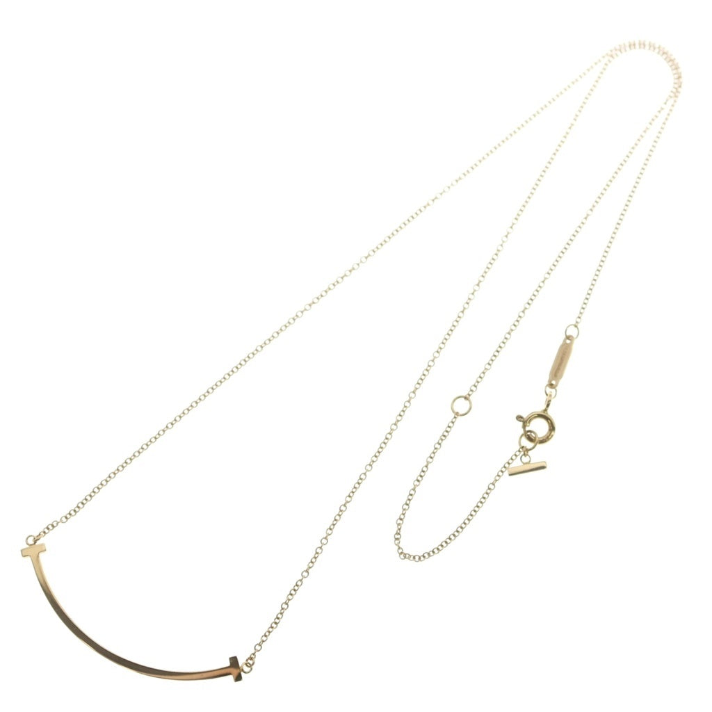 TIFFANY & Co.(ティファニー) Tスマイル スモール ネックレス ペンダント チェーン Au750YG レディース