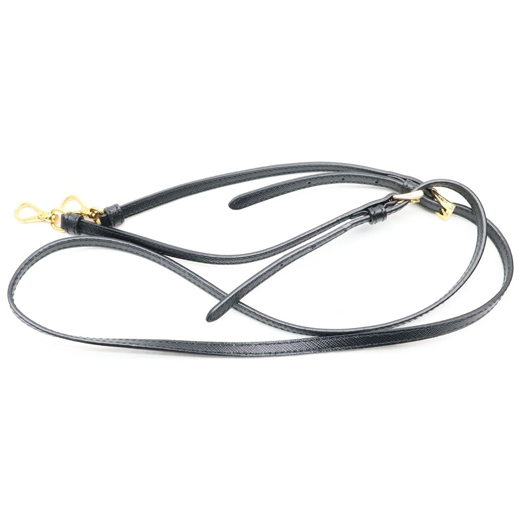 PRADA(プラダ) デュエット 2WAYバケットバッグ ハンドバッグ ショルダーバッグ ブラック テスートナイロン ×レザー 1BH038 ゴールド金具 レディース