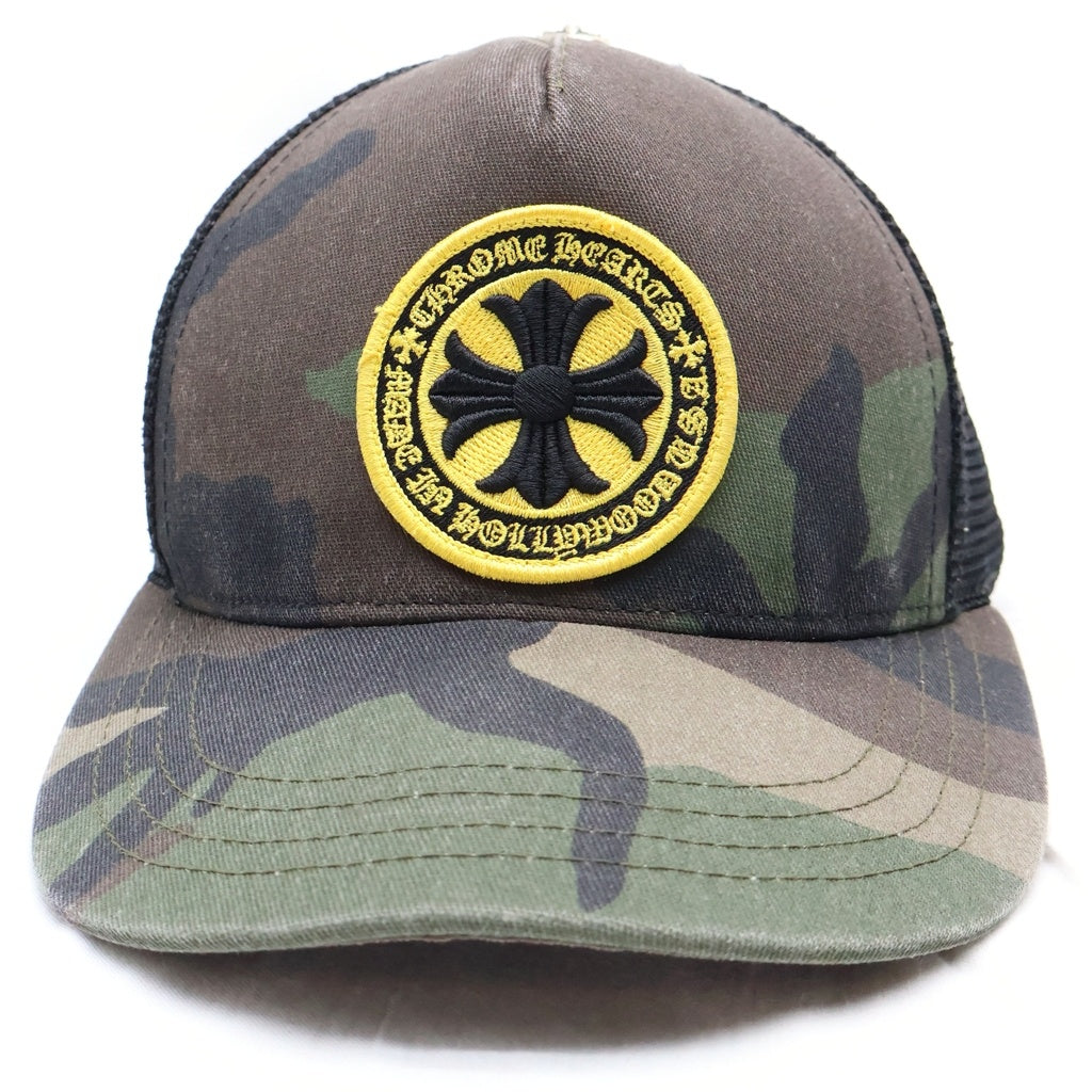 CHROME HEARTS(クロムハーツ) TRUCKER CAP CHプラスパッチ クロスボール付 メッシュキャップ 帽子 カモフラージュ カーキ/ブラウン