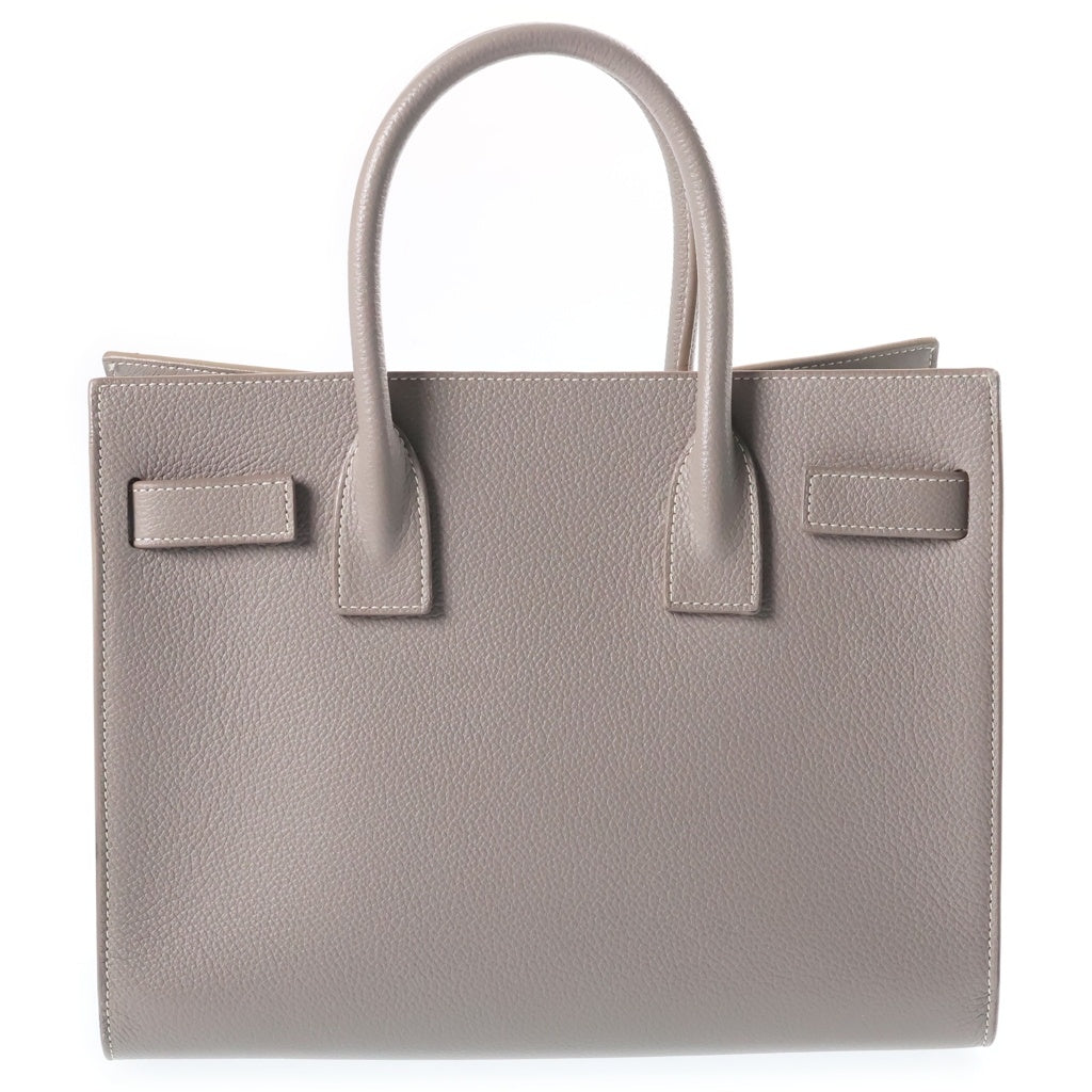 SAINT LAURENT PARIS(サンローランパリ) サック ド ジュール ベイビー 2WAYハンドバッグ ショルダーバッグ グレー レザー 421863 シルバー金具 レディース