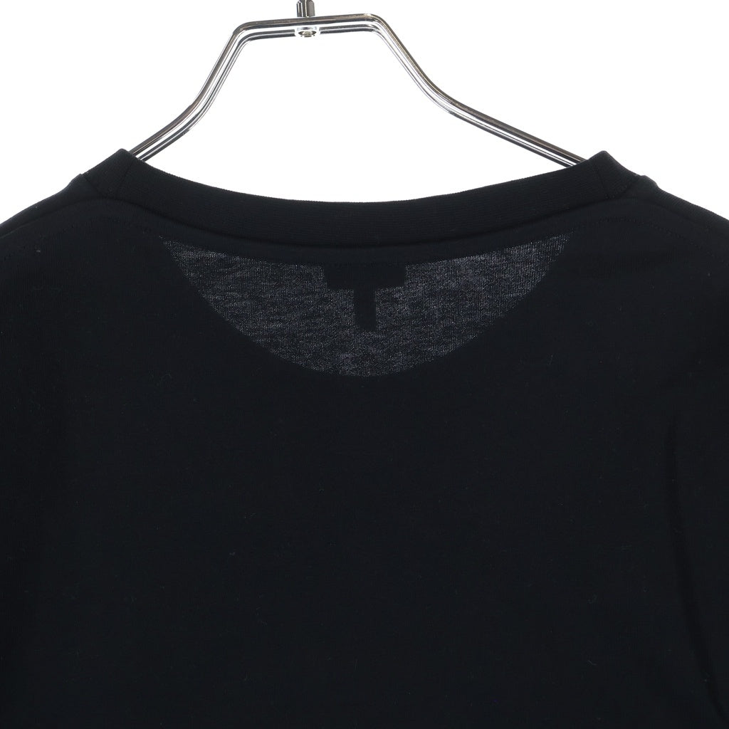 LOEWE(ロエベ) ロゴ 刺繍 ポケット付き Tシャツ 半袖 コットン ブラック H526Y22XDE