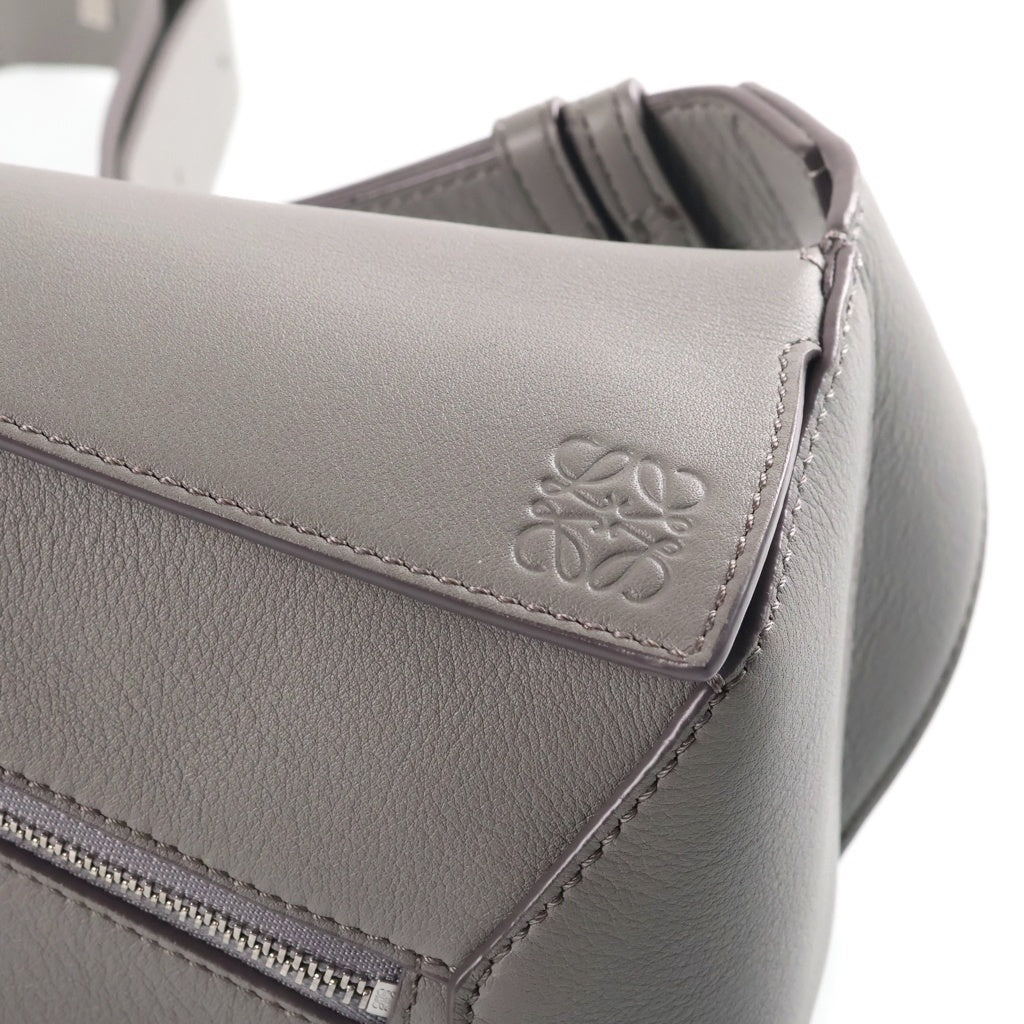 LOEWE(ロエベ) パズルバッグ バムバッグ ミニ ボディバッグ ショルダーバッグ レザー グレー レディース