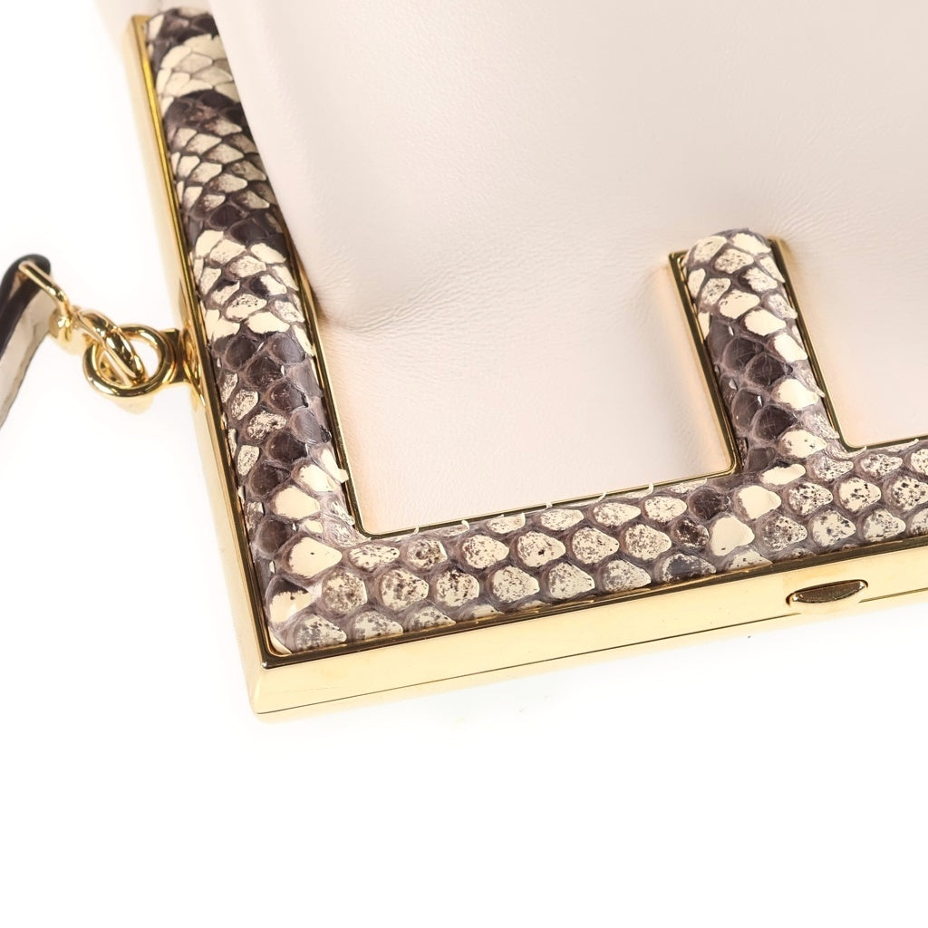 FENDI(フェンディ) ファースト スモール ショルダーバッグ エキゾチックディテール パイソン レザー クリーム