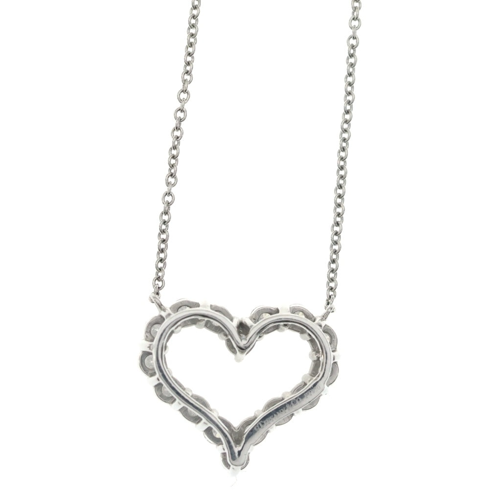 TIFFANY & Co.(ティファニー) センチメンタル ハート パヴェダイヤ ネックレス ペンダント PT950 プラチナ シルバー