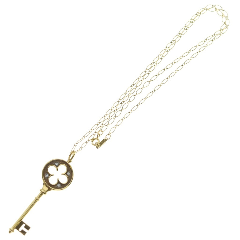 TIFFANY & Co.(ティファニー) クローバー キー ダイヤ ネックレス ペンダント イエローゴールド 750YG