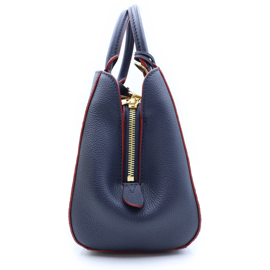 LOUIS VUITTON(ルイヴィトン) モノグラム・アンプラント モンテーニュBB 2WAYハンドバッグ ショルダーバッグ ネイビー×レッド レザー M41053 ゴールド金具 レディース