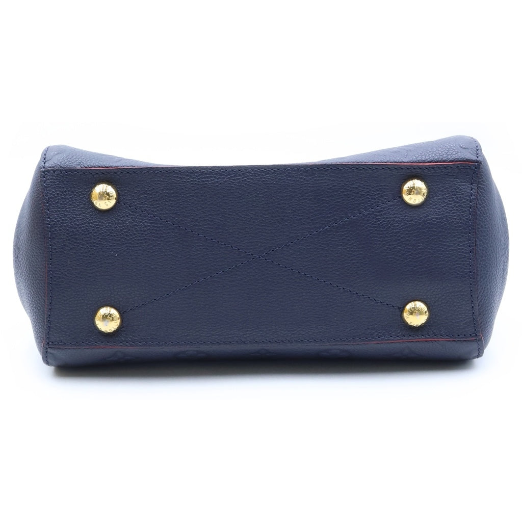 LOUIS VUITTON(ルイヴィトン) モノグラム・アンプラント モンテーニュBB 2WAYハンドバッグ ショルダーバッグ ネイビー×レッド レザー M41053 ゴールド金具 レディース