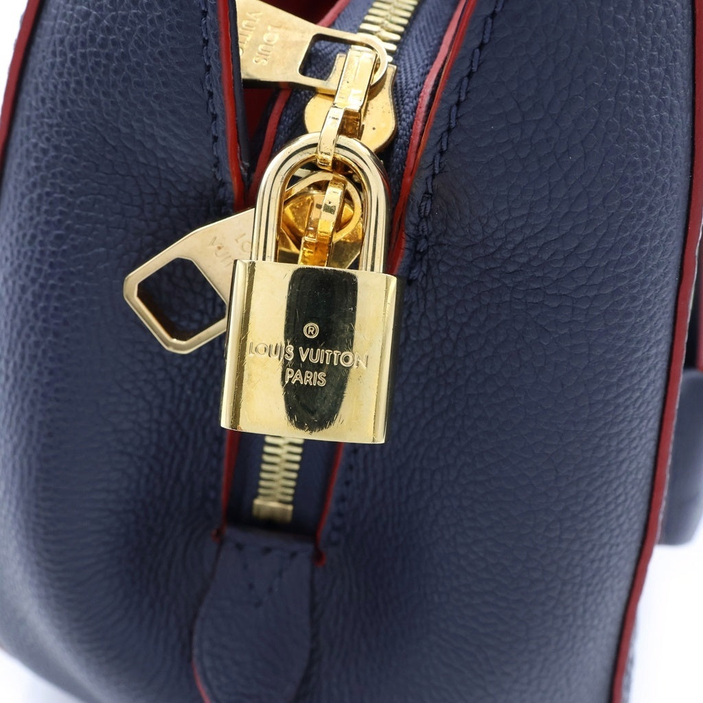 LOUIS VUITTON(ルイヴィトン) モノグラム・アンプラント モンテーニュBB 2WAYハンドバッグ ショルダーバッグ ネイビー×レッド レザー M41053 ゴールド金具 レディース