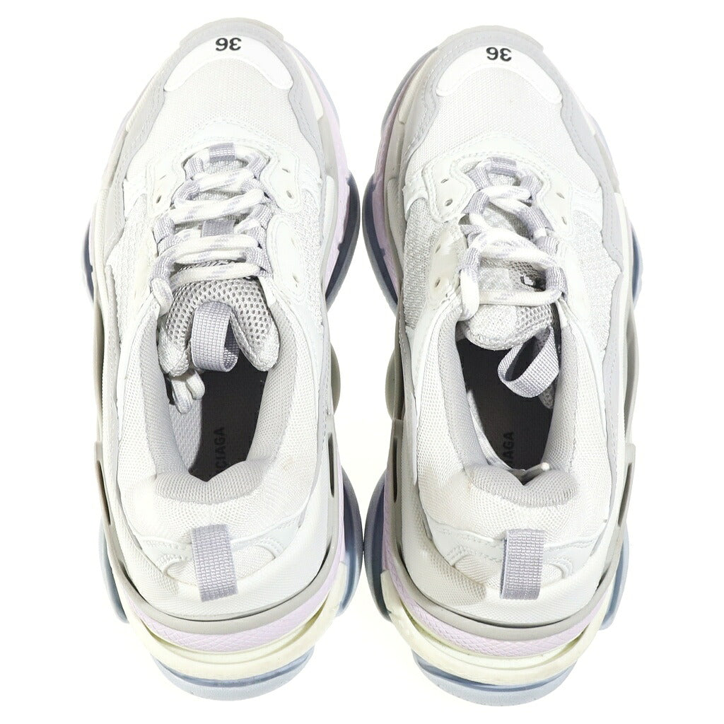 BALENCIAGA(バレンシアガ) TRIPLE S SNEAKER トリプルエス ボリュームソール ローカットスニーカー ホワイト×パステルブルー 524039