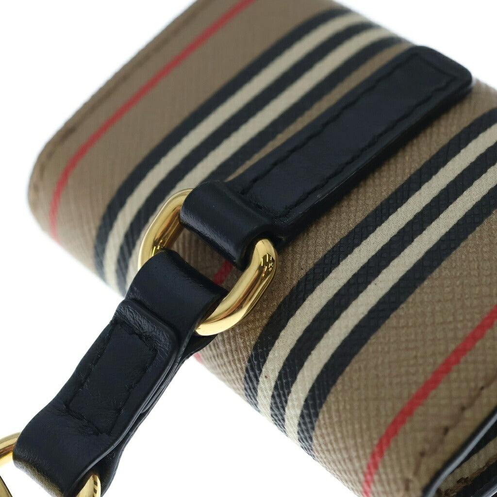 BURBERRY(バーバリー) アイコンストライプ Eキャンバス AirPods Proケース イヤホンケース エアーポッズ アーカイブベージュ 8031539
