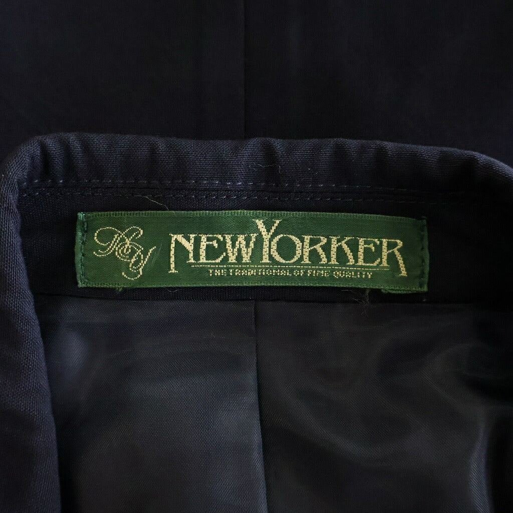 NEWYORKER(ニューヨーカー) テーラードダブルジャケット ネイビー ウール×ポリエステル TRJEK021100
