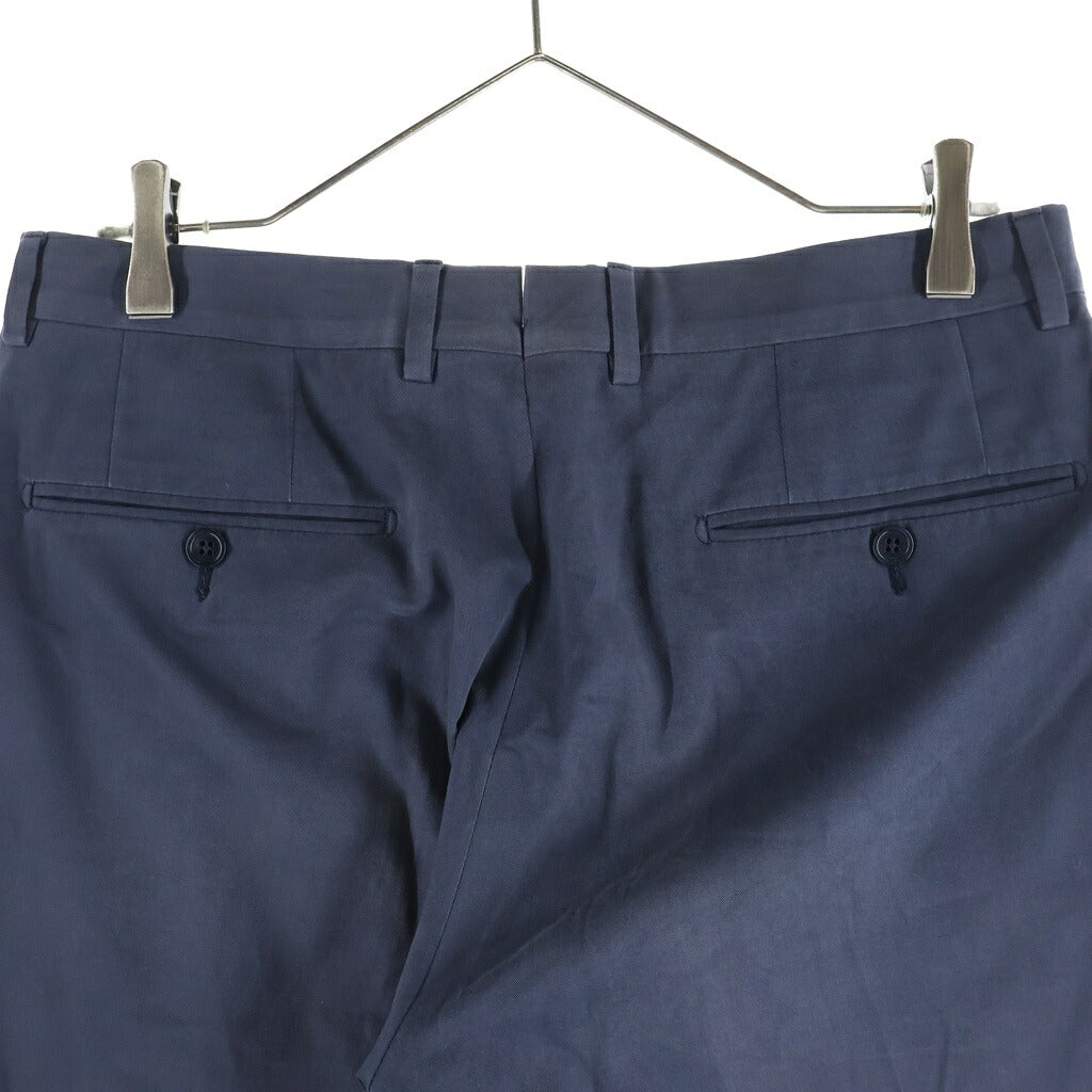 Ermenegildo Zegna(エルメネジルドゼニア) スラックス パンツ ネイビー コットン 04F200
