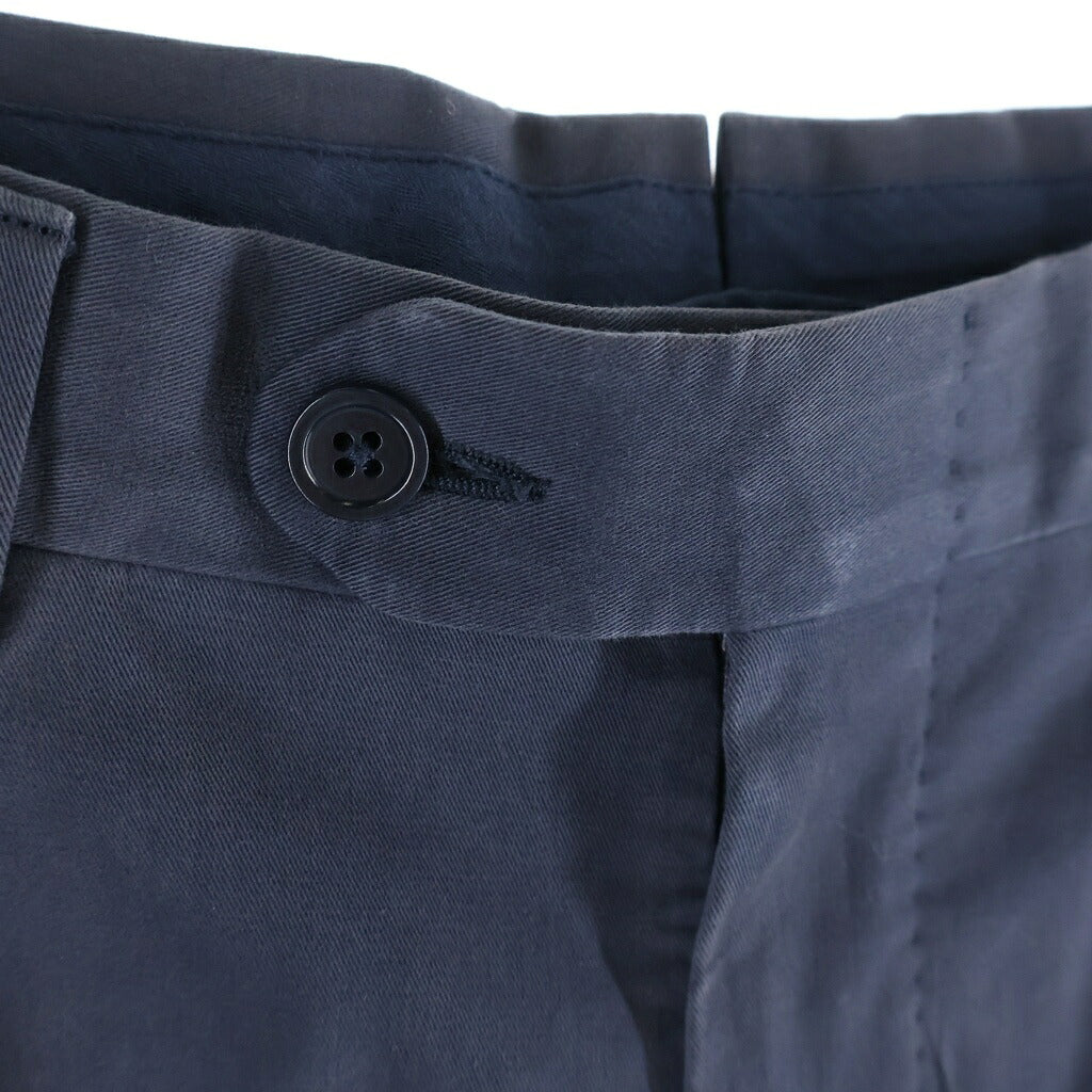 Ermenegildo Zegna(エルメネジルドゼニア) スラックス パンツ ネイビー コットン 04F200