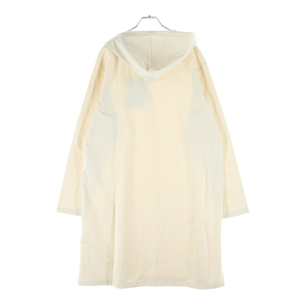PRADA(プラダ) 24SS トライアングルロゴ ドローストリング フーデッド 長袖コットンドレス ワンピース アイボリー 133309 14LY
