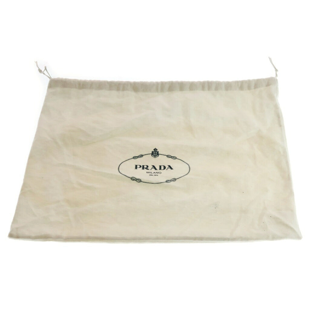 PRADA(プラダ) Re-Nylon ポーチ トライアングルロゴ 巾着型 ハンドバッグ ナイロン グレー 1NS369
