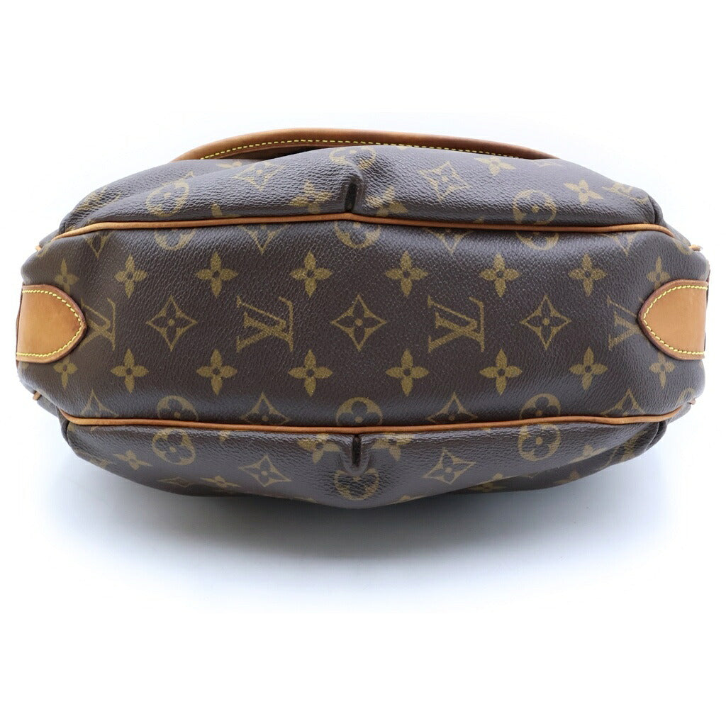 LOUIS VUITTON(ルイヴィトン) モノグラム トゥラムGM ショルダーバッグ ブラウン レザー×PVC M40075 ゴールド金具