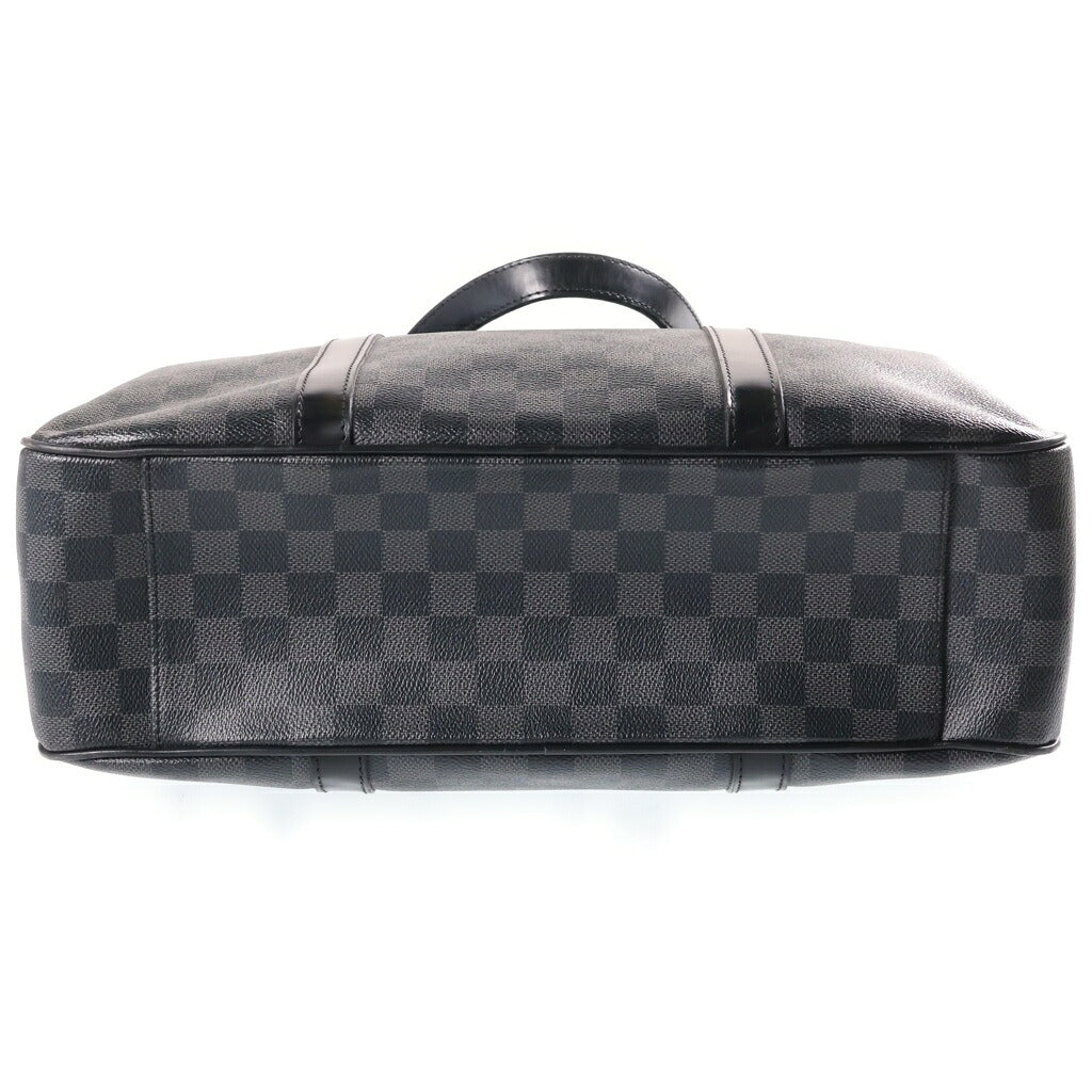 LOUIS VUITTON(ルイヴィトン) ダミエグラフィット タダオ 2WAYハンドバッグ トートバッグ ブラック レザー×PVC N51192 シルバー金具