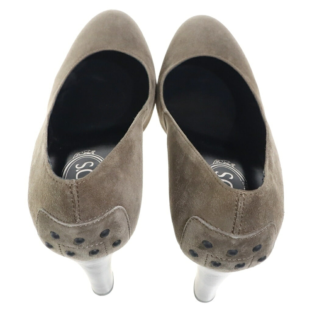 TOD'S(トッズ) スエード ヒールパンプス シューズ ハイヒール グレージュ レディース