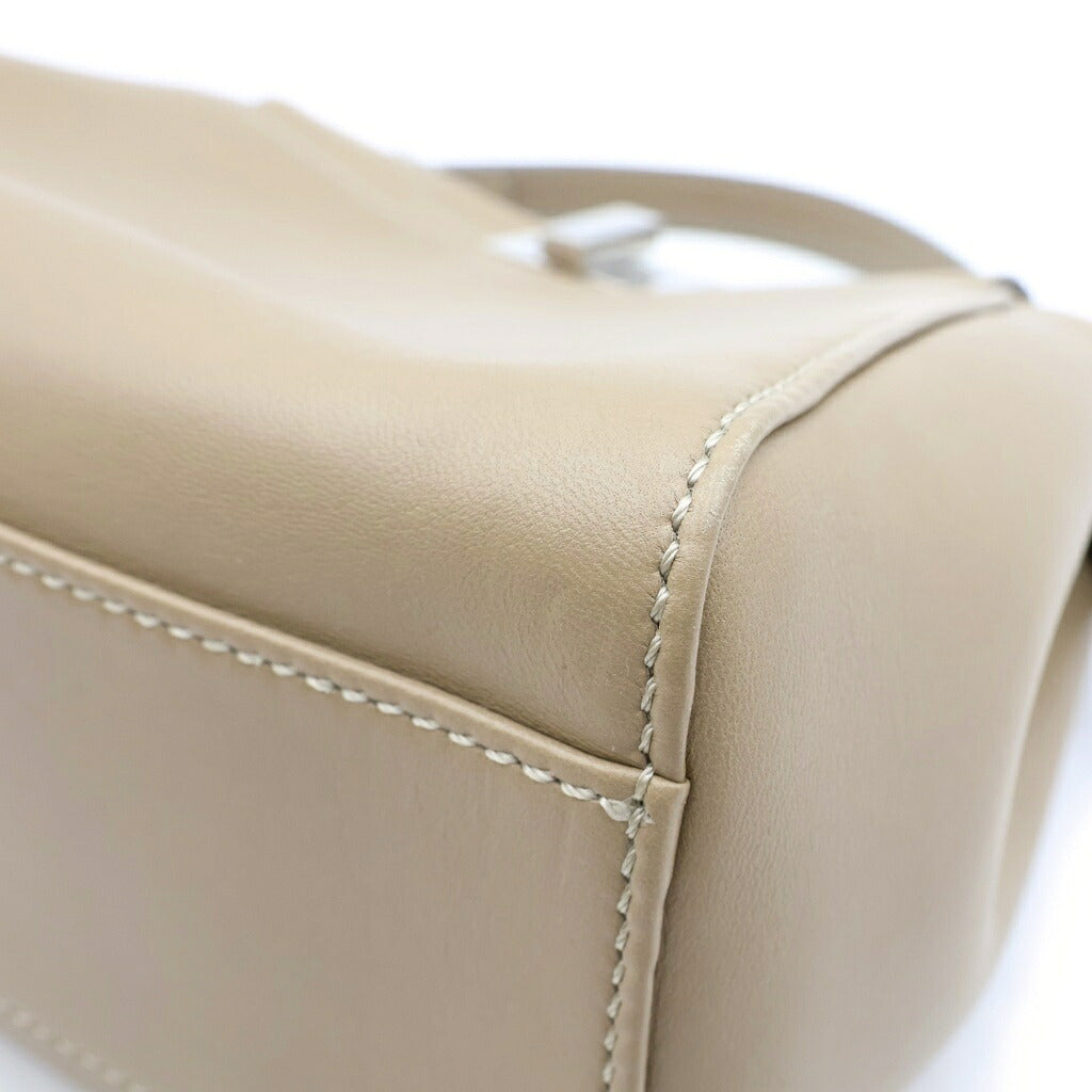 FENDI(フェンディ) ピーカブー ミニ ハンドバッグ 2wayショルダー レザー グレージュ