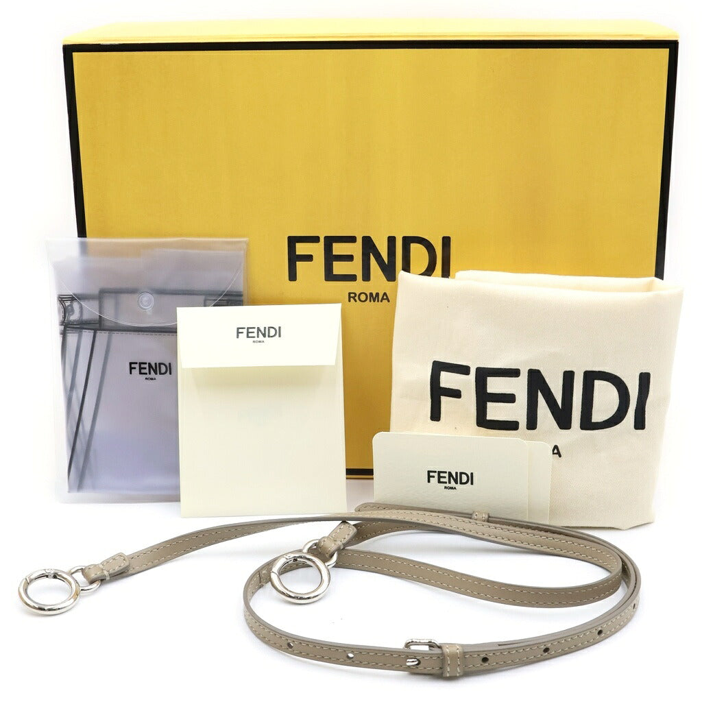 FENDI(フェンディ) ピーカブー ミニ ハンドバッグ 2wayショルダー レザー グレージュ
